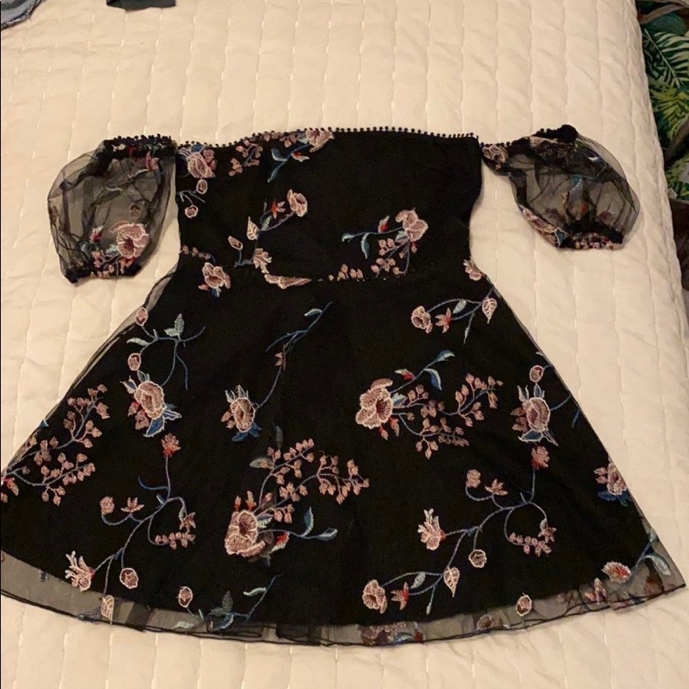 Off shoulder floral dress